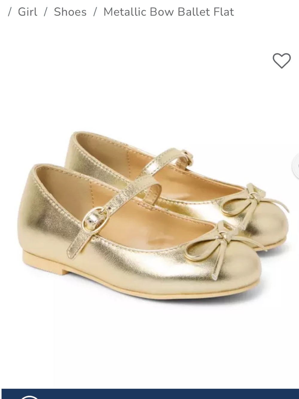 Janie and Jack gold ballet flats